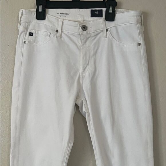 AG Adriano Goldschmied Prima Crop Cigarette Crop om Pearl White in SIze 28 - Picture 4 of 16